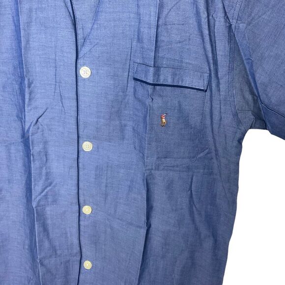 Polo Ralph Lauren Men's Blue Denim Pajama Top Sleepwear Size Medium - Picture 3 of 6